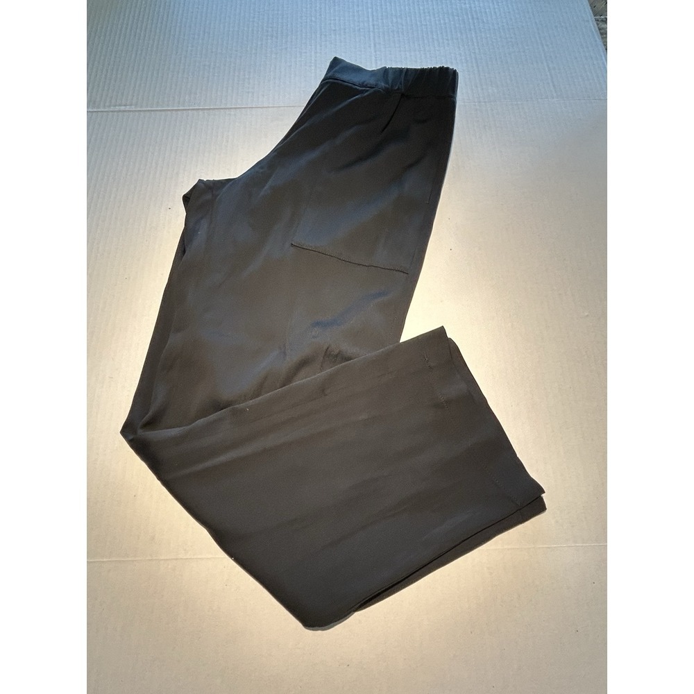 MASSIMO DUTTI‎ Women's Black Silky Casual Pants Size 10 Pockets